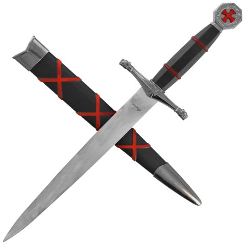 Sztylet templariuszy Decor Habitat Templar Dagger Black/Red ABS, Satin (10762) Decor Habitat