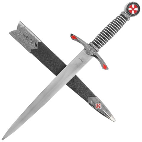 Sztylet templariuszy Decor Habitat Templar Dagger Black/Silver ABS, Satin (S0302) Decor Habitat