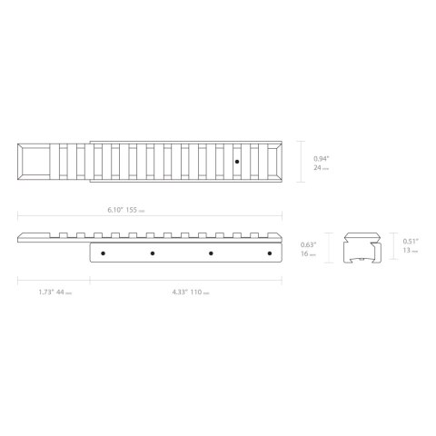 Adapter szyny Hawke Dovetail na Weaver/Picatinny 1-częsciowy Hawke Optics