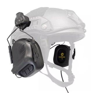 Aktywne ochronniki słuchu do hełmów Earmor M31H-BK/ARC Plus Fast czarne Earmor