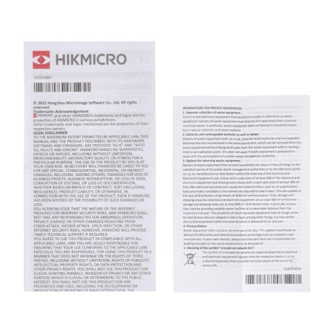 Akumulator 4800 mAh HM-7250DC do lornetki termowizyjnej termowizora HIKMICRO Habrok Pro HQ50 HX60 HIKMICRO by HIKVISION