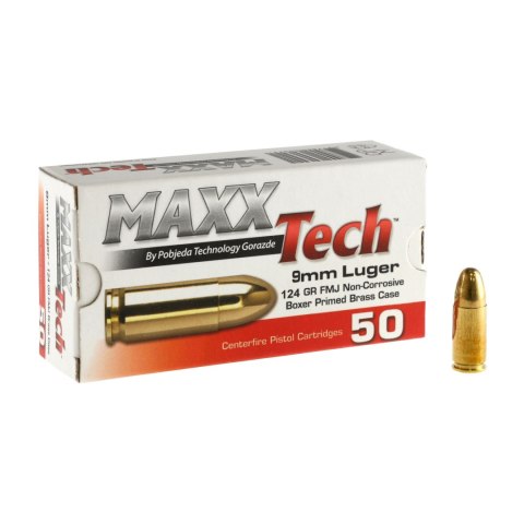 Amunicja PTG kal. 9x19 mm Luger FMJ 8 g PTG - Pobjeda Technology