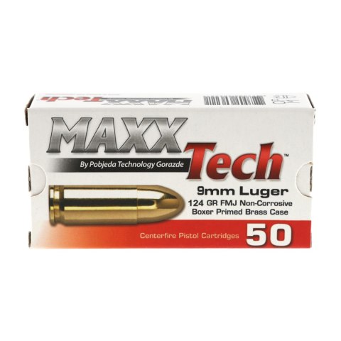 Amunicja PTG kal. 9x19 mm Luger FMJ 8 g PTG - Pobjeda Technology