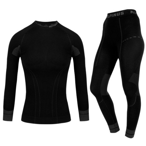 XBielizna damska Alpinus Termoaktywna Tactical Base Layer Set czarna Alpinus