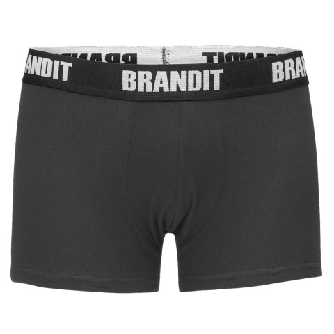Bokserki męskie Brandit Logo dwupak kamuflaż/czarne Brandit
