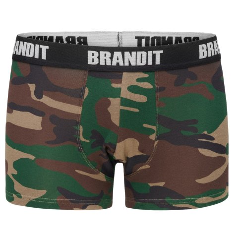 Bokserki męskie Brandit Logo dwupak kamuflaż/czarne Brandit