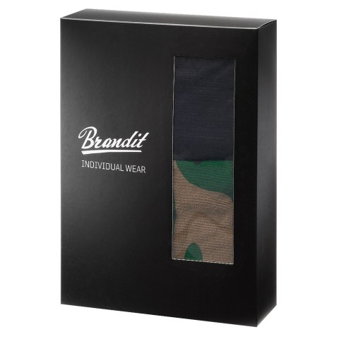Bokserki męskie Brandit Logo dwupak kamuflaż/czarne Brandit