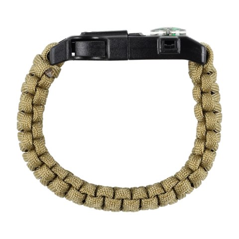 Bransoletka M-Tac Paracord z Krzesiwem, Kompasem i Gwizdkiem, tan M-Tac