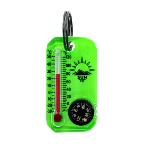 Brelok z termometrem i kompasem Sun Co. Therm-O-Compass Neon zielony Sun Co.