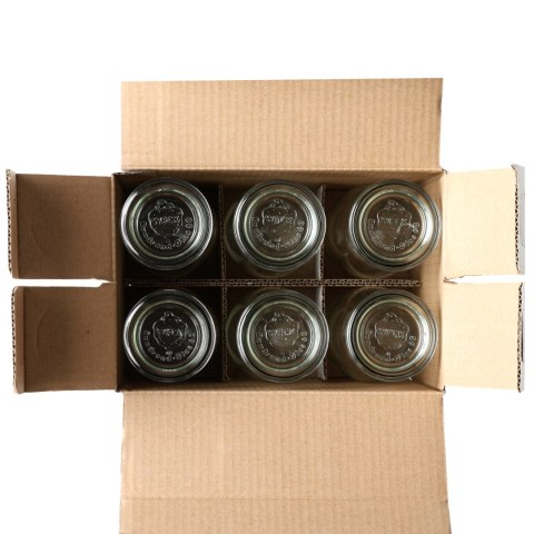 Butelka Weck Saftflasche z pokrywką, uszczelką i 2 zapinkami 530 ml (6 szt.) Weck