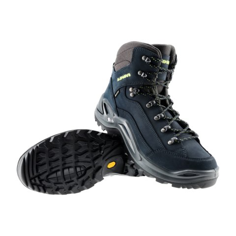 Buty męskie LOWA Renegade GTX mid, ciemnoniebieski/limonkowy LOWA