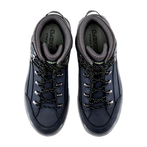 Buty męskie LOWA Renegade GTX mid, ciemnoniebieski/limonkowy LOWA