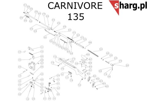 Prowadnica dźwigni do wiatrówki Hatsan MOD 125, 135 (552) Hatsan Arms