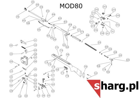 Śruba kontrująca mocująca osadę do Hatsan MOD 55S-155, Dominator 200, Proxima (774) Hatsan Arms