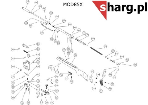 Śruba kontrująca mocująca osadę do Hatsan MOD 55S-155, Dominator 200, Proxima (774) Hatsan Arms