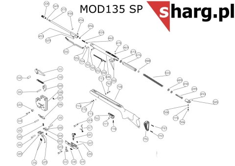 Śruba kontrująca mocująca osadę do Hatsan MOD 55S-155, Dominator 200, Proxima (774) Hatsan Arms