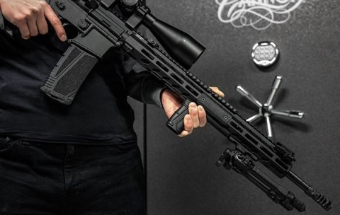 Chwyt przedni Leapers UTG M-LOK krótki, polimerowy, czarny Leapers