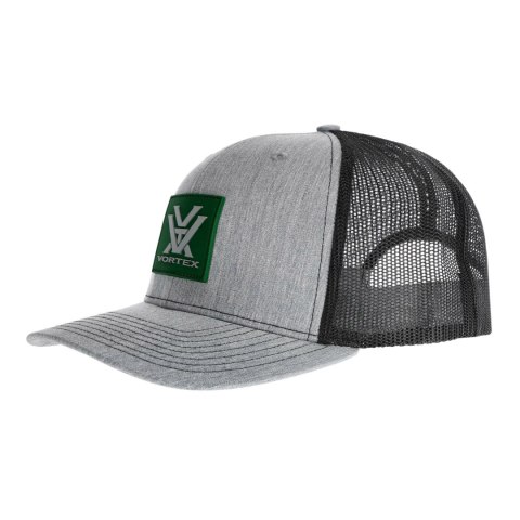 Czapka z daszkiem unisex Vortex Pursue And Protect szaro-czarna z zielonym logo Vortex Optics