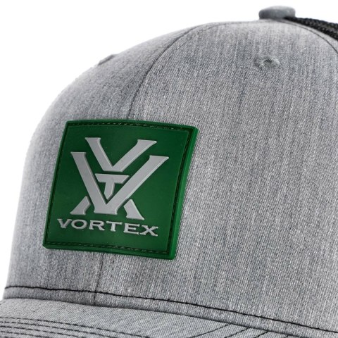 Czapka z daszkiem unisex Vortex Pursue And Protect szaro-czarna z zielonym logo Vortex Optics