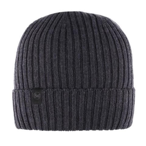 Czapka zimowa Buff Norval Merino Wool Knitted Hat - graphite BUFF