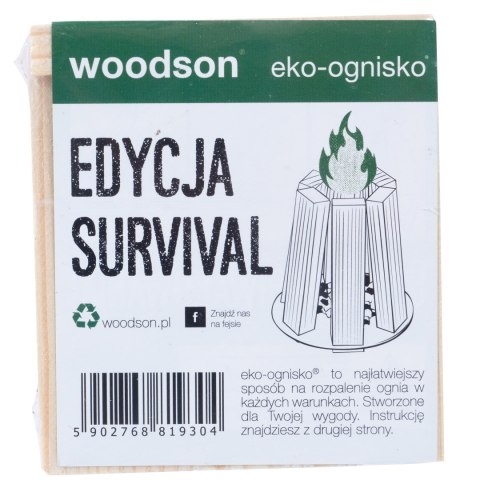 Ekologiczna rozpałka Woodson Eko - ognisko Survival 1 - pak Woodson