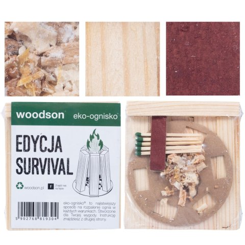 Ekologiczna rozpałka Woodson Eko - ognisko Survival 1 - pak Woodson