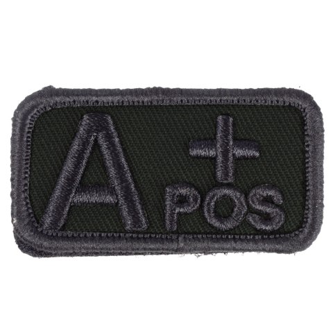 Emblemat na tkaninie narzepka grupa krwi A Plus zielony Fostex Garments