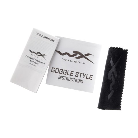 Gogle taktyczne Wiley X Spear SP293B smoke / clear / light rust, czarne oprawki Wiley X