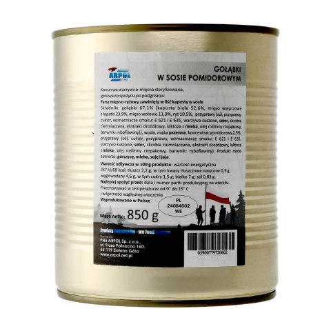 Gołąbki Arpol w sosie pomidorowym 850 g Arpol