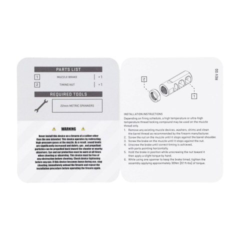 Hamulec wylotowy Audere Imperium 6.5 Creedmoor 5/8x24 UNEF Audere SRL
