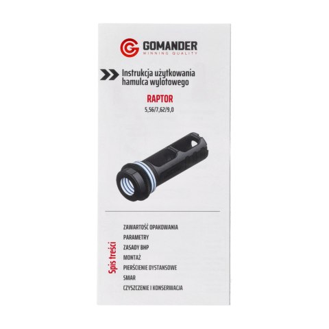 Hamulec wylotowy Gomander Raptor 9 mm 1/2x28 UNEF Gomander