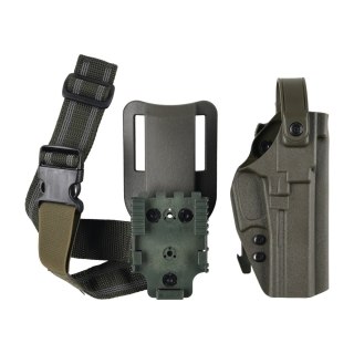 Kabura Doubletap OWB Strighter SLS z QLS VIS 100 pas na udo, oliwkowa Doubletap