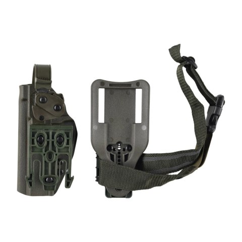 Kabura Doubletap OWB Strighter SLS z QLS VIS 100 pas na udo, oliwkowa Doubletap