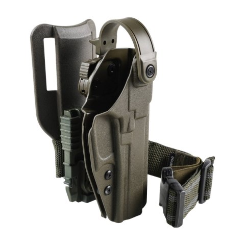 Kabura Doubletap OWB Strighter SLS z QLS VIS 100 pas na udo, oliwkowa Doubletap