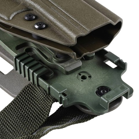 Kabura Doubletap OWB Strighter SLS z QLS VIS 100 pas na udo, oliwkowa Doubletap