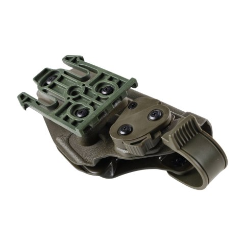 Kabura Doubletap OWB Strighter SLS z QLS VIS 100 pas na udo, oliwkowa Doubletap