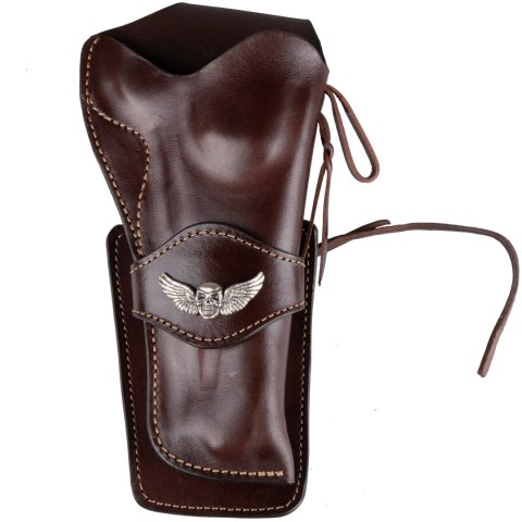 Kabura Western CP 5,5" otwarta czaszka skrzydła brązowa Sheriff