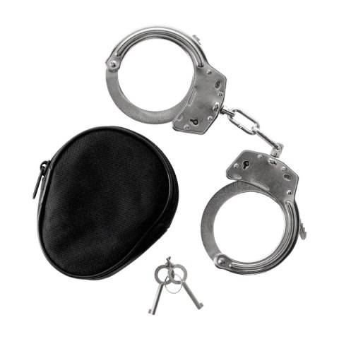 Kajdanki łańcuszkowe Guard 01 stalowe, blokada zacisku, dwa klucze Guard
