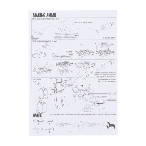 Karabin Paper Shooters Zombie Slayer zestaw Paper Shooters