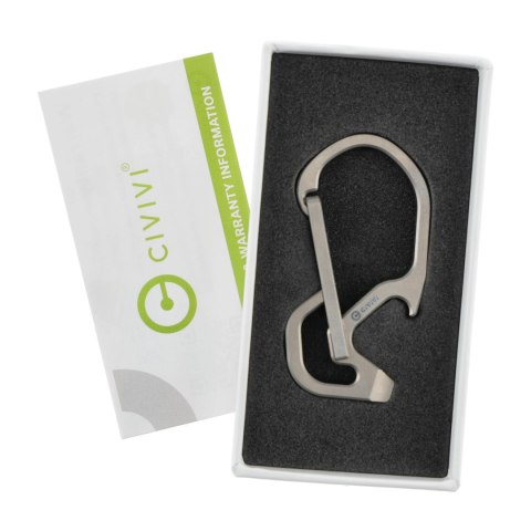 Karabińczyk do kluczy Civivi Click Gray Titanium CA-01A Civivi