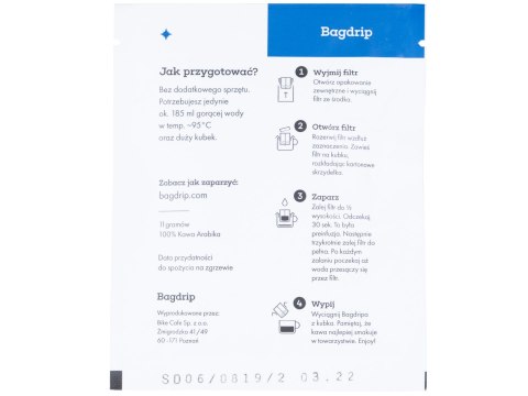 Kawa Bagdrip Brazylia saszetka jednorazowa Bagdrip