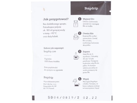 Kawa Bagdrip Kenia saszetka jednorazowa Bagdrip