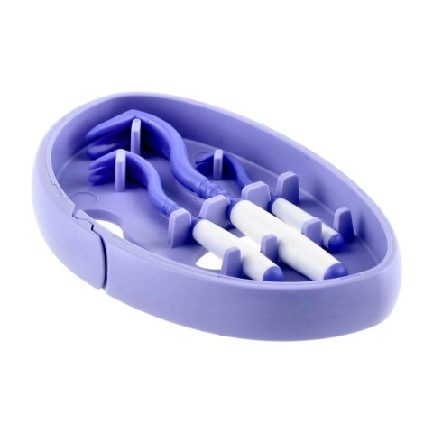 Kleszczołapki przyrząd do usuwania kleszczy Tick Twister® Clipbox Trio z brelokiem, fioletowe 3 szt. Tick Twister