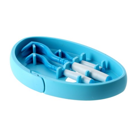 Kleszczołapki przyrząd do usuwania kleszczy Tick Twister® Clipbox Trio z brelokiem, niebieskie 3 szt. Tick Twister