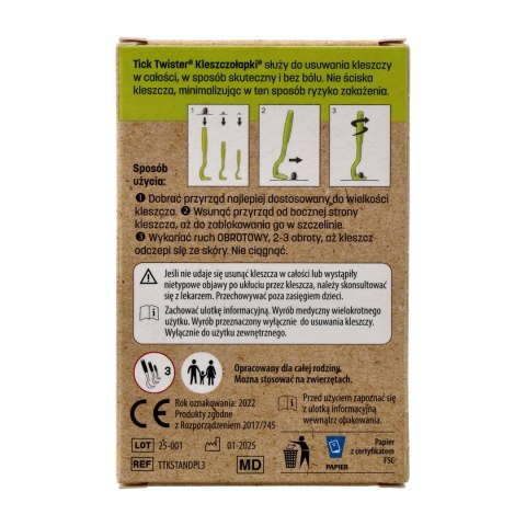 Kleszczołapki przyrząd do usuwania kleszczy Tick Twister® Standard 3 szt. Tick Twister