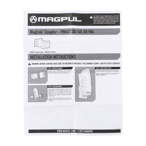 Klips do magazynków Magpul MagLink Coupler PMAG 30 / 40 AR-15 / M4 Magpul