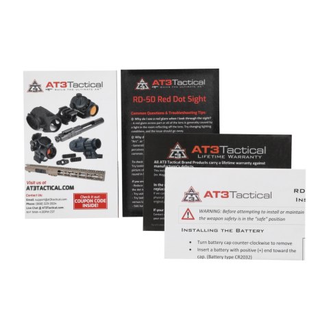 Kolimator AT3 Tactical RD50 2 MOA niski montaż FDE flat dark earth AT3 Tactical