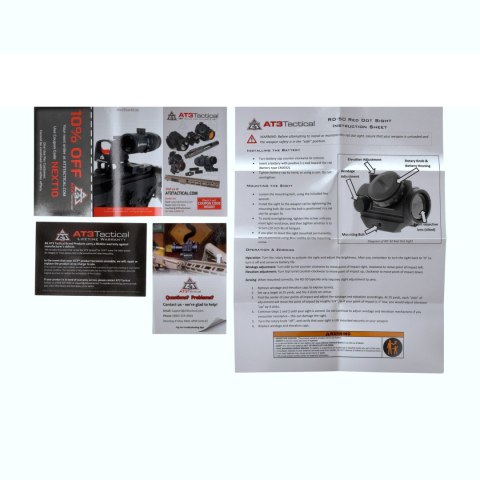 Kolimator AT3 Tactical RD50 2 MOA niski montaż czarny AT3 Tactical