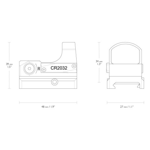 Kolimator otwarty Hawke Micro Reflex 3 MOA Wide View Hawke Optics
