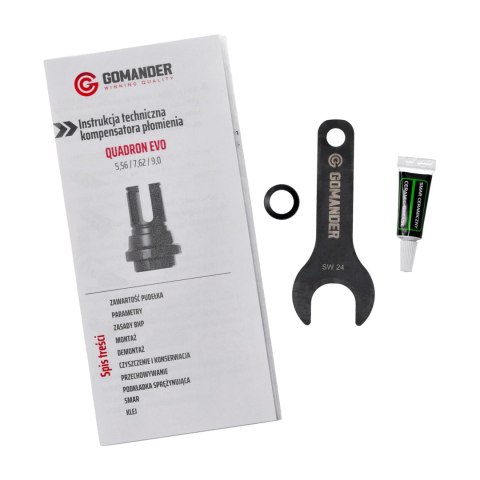 Kompensator płomienia Gomander Quadron Evo 5,56 1/2x28 UNEF Gomander